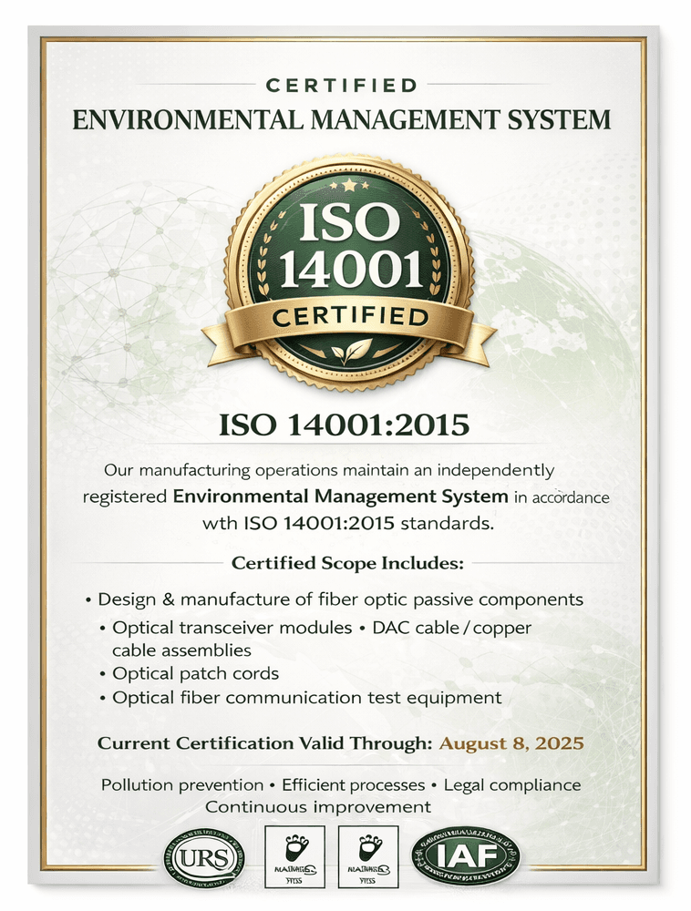 ISO 14001:2015 Environmental Management System certification