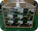 Palletized cable kits ready for shipment