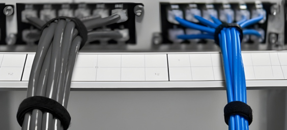 Super Slim Cat6A cables in high-density rack installation - improved airflow and cable management